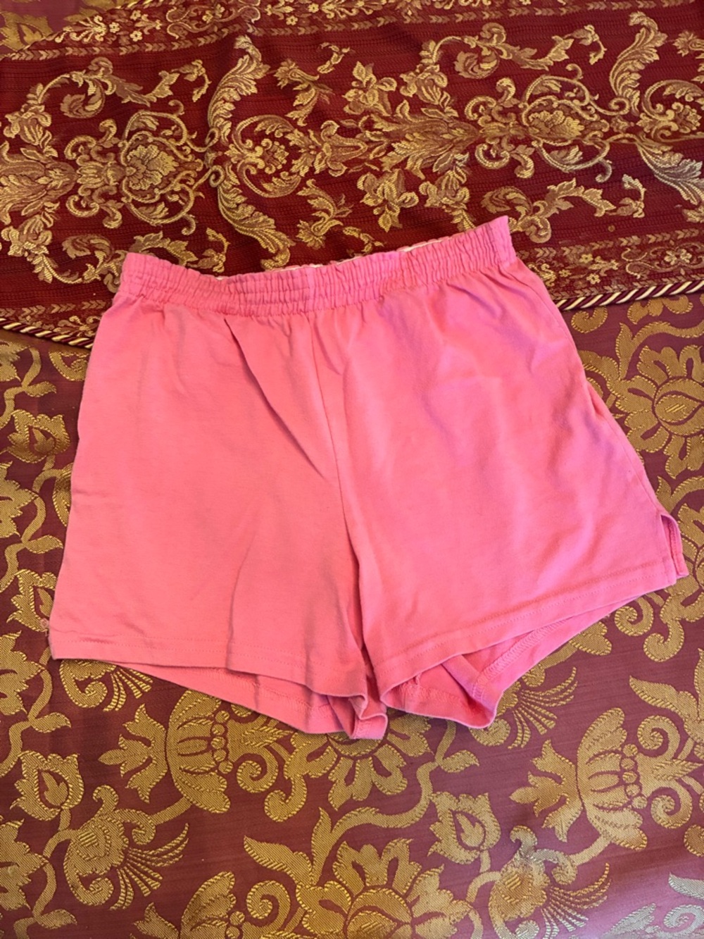 Soffe Pink Elastic-Waist Athletic Shorts